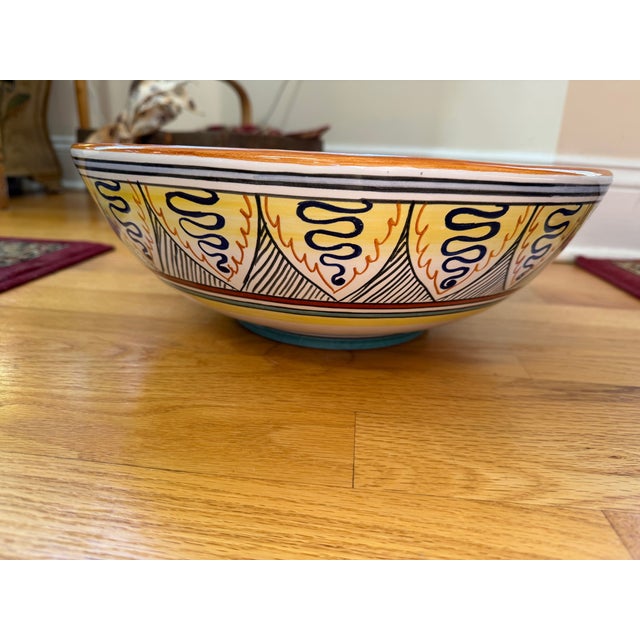 Italian Blue Ceramic Decorative Bowl for Cottura For Sale In New York - Image 6 of 12
