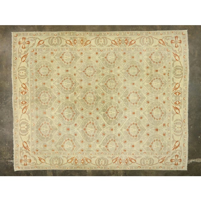 Taupe Turkish Oushak Rug With Arts & Crafts Style Inspired by William Morris - 13'10 X 17'04 For Sale - Image 8 of 9