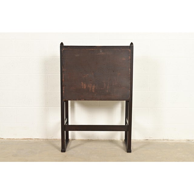 Stickley Brothers Antique Mission Oak Arts & Crafts Drop Front Secretary Desk, Circa 1910 For Sale - Image 14 of 15