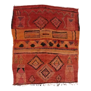 Late 20th Century Late 20th Century Vintage Moroccan Rug 06'10 X 07'09