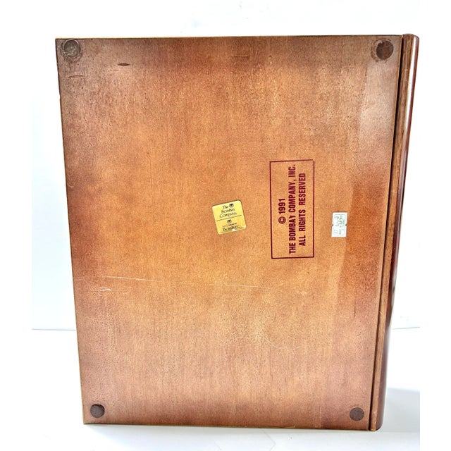 Vintage Bombay Company Wooden Book Storage Box For Sale - Image 10 of 11