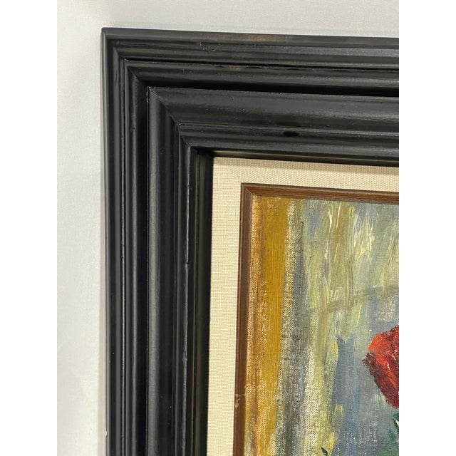 1949 Mid-Century Expressionist Floral Still Life Oil Painting, Signed For Sale In Cincinnati - Image 6 of 9