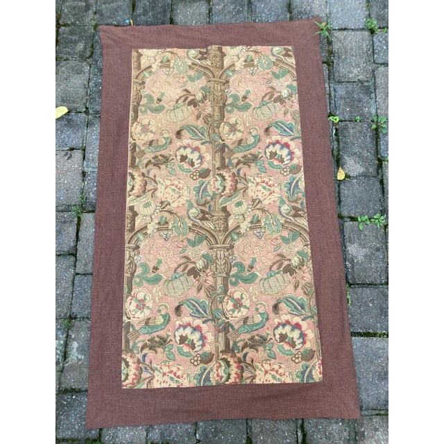 Salmon Antique Scenic Textile Wall Hanging For Sale - Image 8 of 8