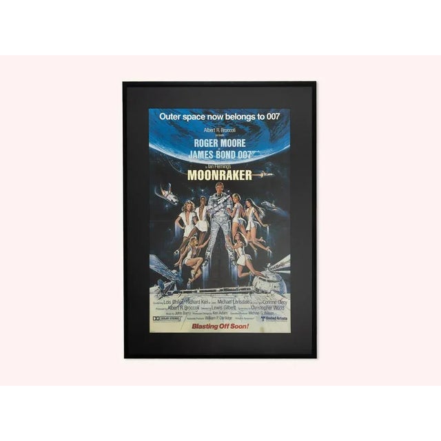 Moonraker Film Announcement Poster with Roger Moore For Sale - Image 13 of 13