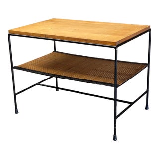 Paul McCobb Planner Group Iron and Reed SideTable For Sale