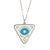 Metal Sterling Silver Turquoise Evil Eye Chakra Necklace For Sale - Image 7 of 7
