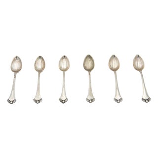 Plain Silver Tea Spoons, Set of 6 For Sale