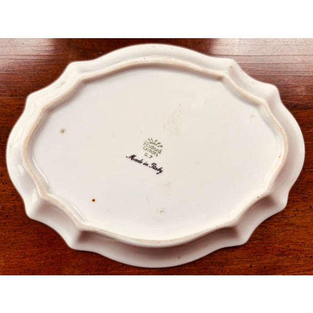 A charming vintage porcelain tray by Richard Ginori, one of Italy’s celebrated porcelain makers. Decorated in warm rust,...