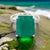2010s Natural Emerald Diamond Ring Size 6.5 14k White Gold 8.27 TCW Certified For Sale - Image 5 of 12