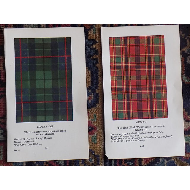 Mid 20th Century Vintage Mid 20th Century Scottish Tartan Lithographs - Set of 15 For Sale - Image 5 of 8
