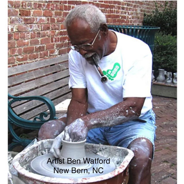 Brown Ben Watford Snake Pottery Vase-1997-African American Nc Artist Signed Ceramic For Sale - Image 8 of 8