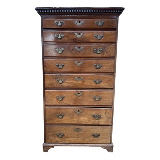 Tall English Chest of Drawers For Sale