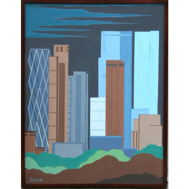 Contemporary Allan Simpson, Downtown New York City, Painting For Sale - Image 3 of 3