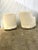 Mid-Century Modern Mid 20th Century White on White Damask Swivel Rockers - Set of 2 For Sale - Image 3 of 10