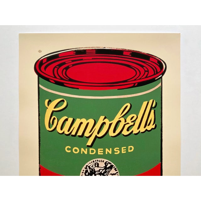 Mid-Century Modern Andy Warhol Foundation Lithograph Print Large Pop Art Poster " Campbell's Soup Can ( Green & Red ) ", 1965 For Sale - Image 3 of 9