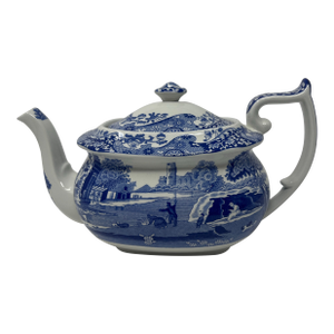 Late 20th Century Spode “Italian” Blue & White Transferware Teapot