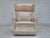 1970s, highback wingback chair in original good condition: no smells, no stains. White/light beige furniture velour, ash...