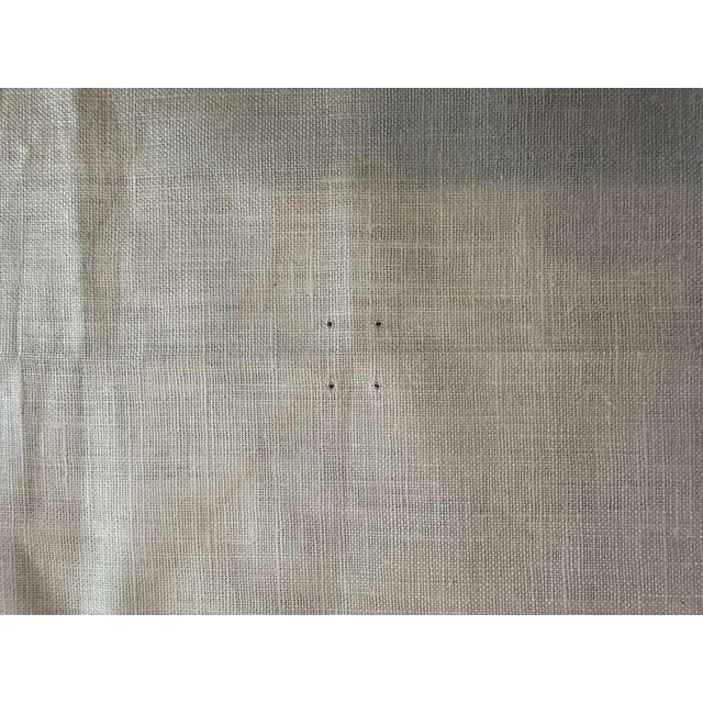 Vintage Mr & Mrs Linen Towels Saffron Black Trim Monogram Embroidered Guest Towels - a Pair For Sale In Philadelphia - Image 6 of 11