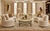 Exceptional circa 1970s round coffee table, attributed to Brazil, featuring a hand-worked polychrome stone floral mosaic...