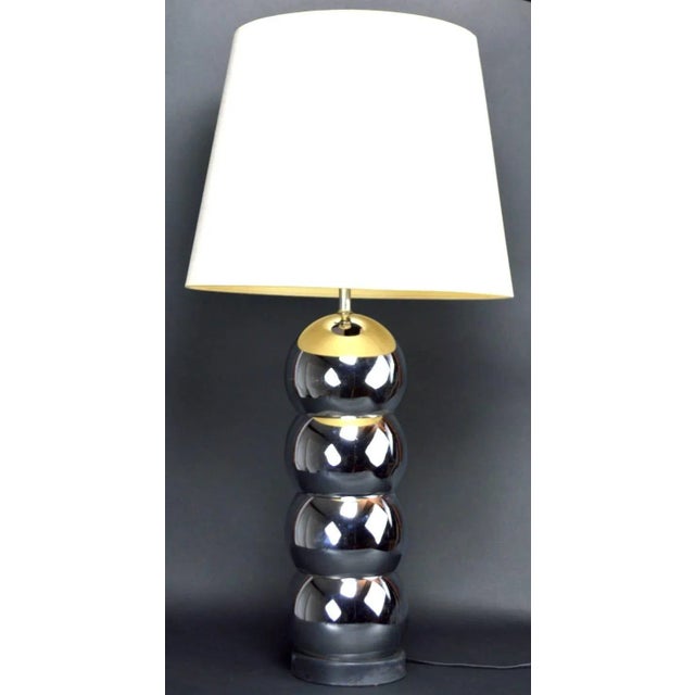 1970s Chrome Ball Lamp Attributed to Kovacs For Sale - Image 5 of 7
