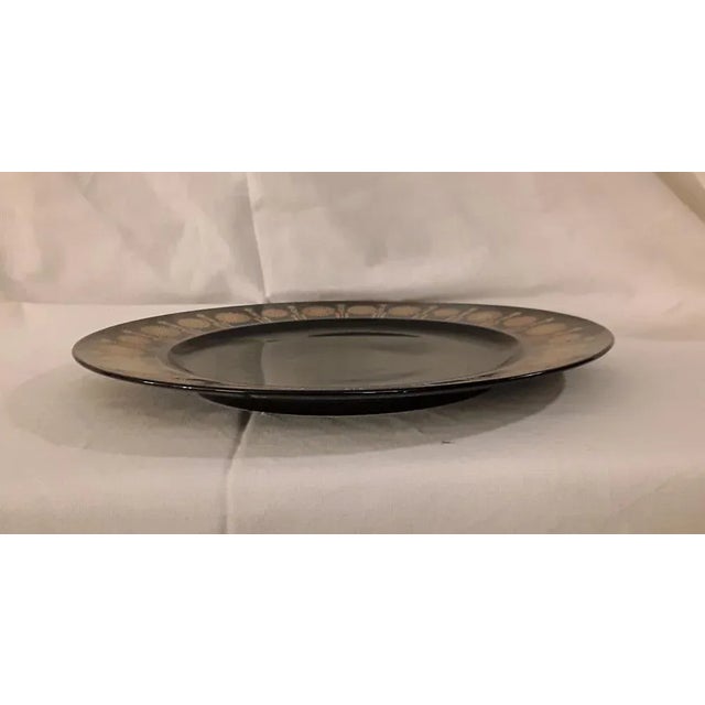 Rosenthal Vintage Black Glazed Porcelain with Gold-Colored Decor by Tapio Wirkkala for Rosenthal, 1970s For Sale - Image 4 of 7