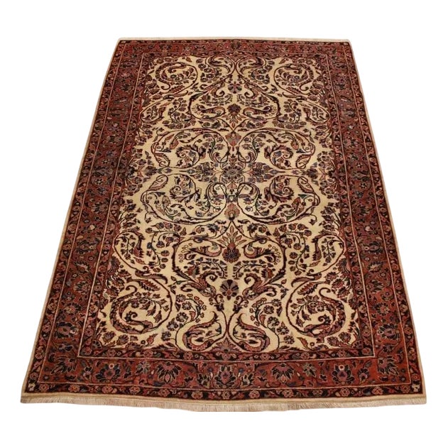 Middle Eastern Hand-Knotted Sarough Rug For Sale