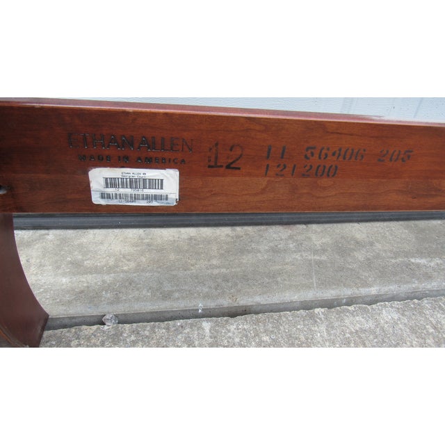 Ethan Allen Georgian Court Cherry King Bed Sleigh Designer For Sale - Image 6 of 7
