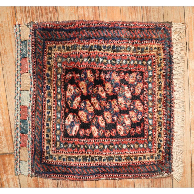 20th Century Zabihi Collection Persian Kurd Bagface Rug - 1'4" x 1'6" For Sale - Image 4 of 9