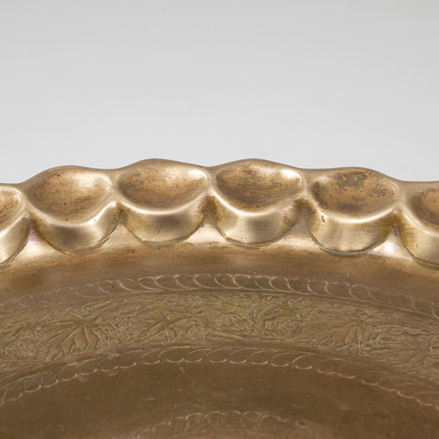 1970s Moroccan Mid-Century Walnut Coffee Table With Spider Legs and Bronze Top For Sale - Image 13 of 18