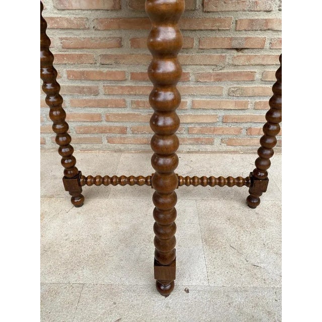 Wood French Barley Table with Lentil Legs, Late 19th Century For Sale - Image 7 of 11