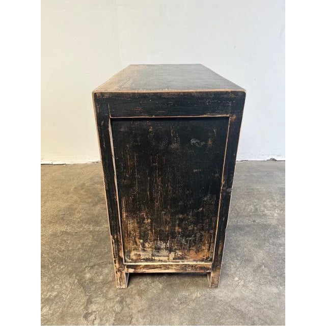 2020s Reclaimed Elm Wood 2 Door Cabinet With Drawers For Sale - Image 5 of 10