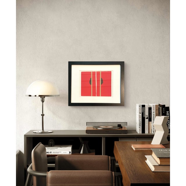 Mid-Century Modern Barbara Beck Framed and Matted 1969 Mid Century Modern Screen Print, Edition of 20 - Black Wood Frame For Sale - Image 3 of 10