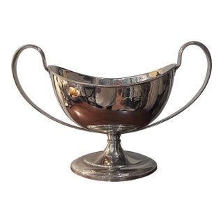 Vintage Global Views Monumental Silver Handled Bowl/Tureen/ Wine Cooler For Sale