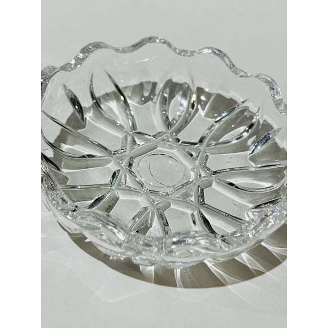 Shabby Chic Vintage Roc Lead Crystal Salt Cellars- a Pair For Sale - Image 3 of 8