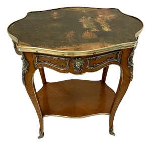 Antique Victorian French Kingwood & Ormolu Mounted Freestanding Centre Table