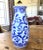 Blue Vintage Chinese Blue & White Patterned Vase For Sale - Image 8 of 9