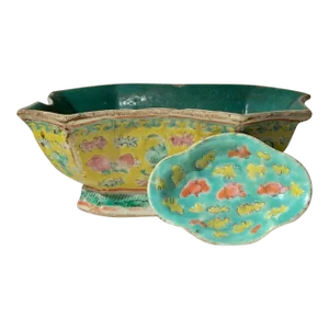 Curated Pair of Late 19th Century Chinese Porcelain Bowls - Beijing Night Market Provenance