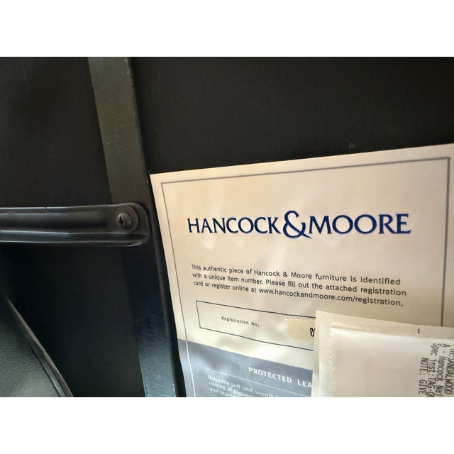 Handsome Hancock & Moore “Fremont” executive desk chair, handcrafted in North Carolina and retaining its original...