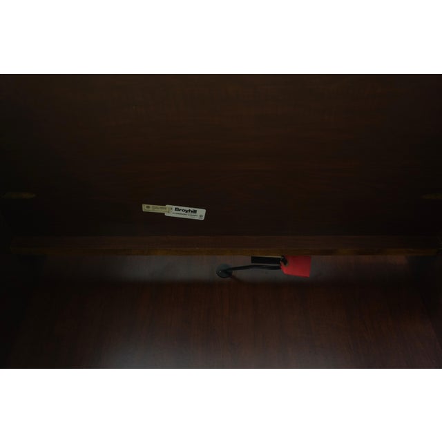 Broyhill Cherry Open Bookcase Wall Unit Cabinet For Sale - Image 11 of 16