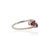 Metal Contemporary 14k White Gold Ruby & Diamond Open Bypass Ring Size 6.5 For Sale - Image 7 of 16