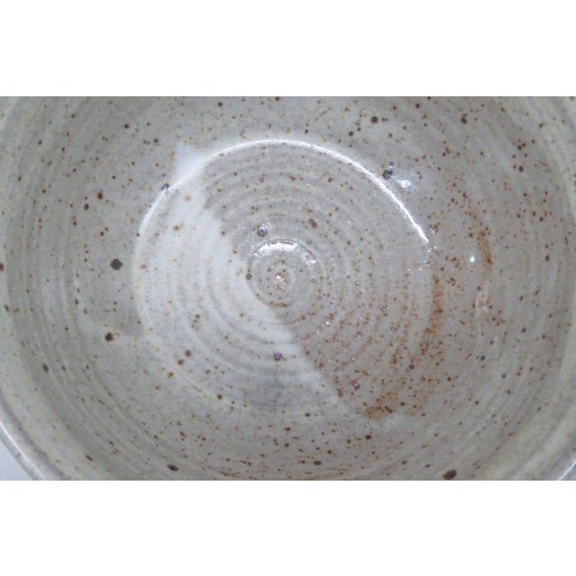 Pulick Mid Century Modern Stoneware Clay Bowl With Handle 4641b For Sale - Image 9 of 14