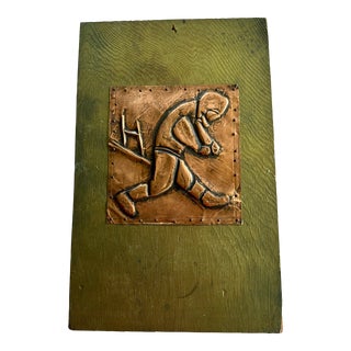Vintage Copper Art Football Player For Sale