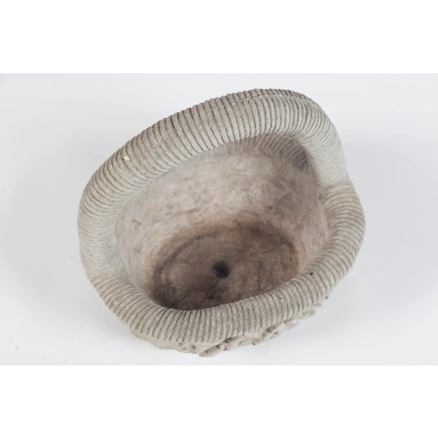 Cast Cement Garden Basket, 20th Century For Sale - Image 4 of 11