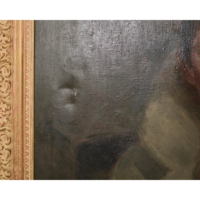 Mid-Century Modern Italian School Portrait of a Lady For Sale - Image 15 of 18