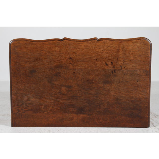 Small Danish Rococo Style Hand-Carved Oak Chest of Drawers, 1940s For Sale - Image 12 of 13