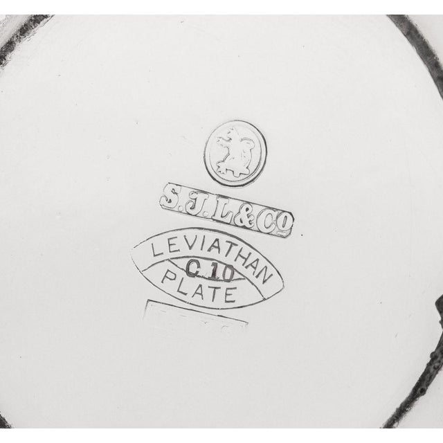 Silver Early 20th Century S.J. Levi & Co. Silver Plate Four Trumpet Epergne For Sale - Image 8 of 8