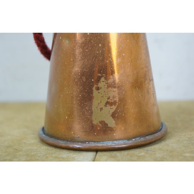 20thC English Brass & Copper Fox Hunting Coach Bugle Horn Trumpet 27" For Sale - Image 13 of 14