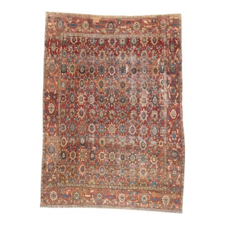 Antique Persian Bakshaish Rug, 10'09 X 14'08 For Sale