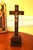 Rare Antique French Tramp Art Standing Crucifix, Hand Carved Folk Art For Sale - Image 14 of 15