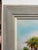 Blue Vintage Oil on Canvas Beach Scene Solid Wood Frame For Sale - Image 8 of 11
